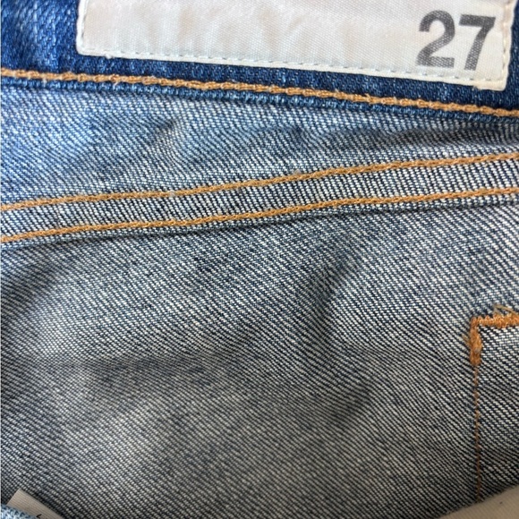 rag & bone Dre Boyfriend Women's Straight Leg Blue Jeans on Revolve - Picture 8 of 9